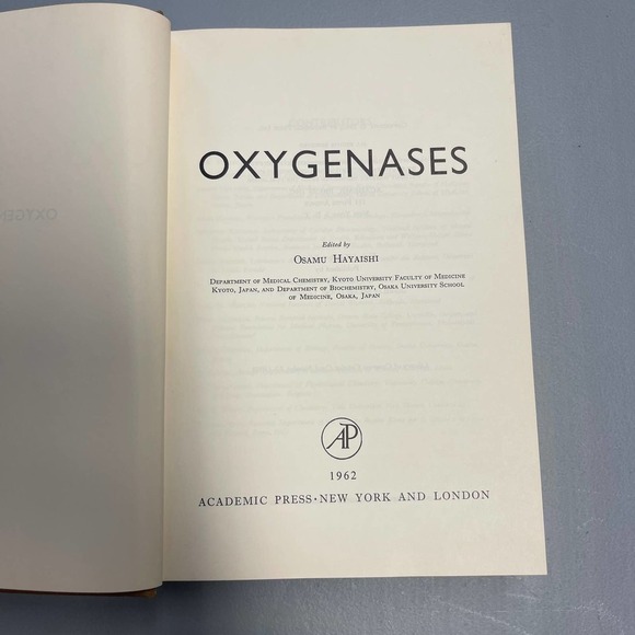 OXYGENASES Edited by Osamu Hayaishi 1962 - Picture 4 of 5